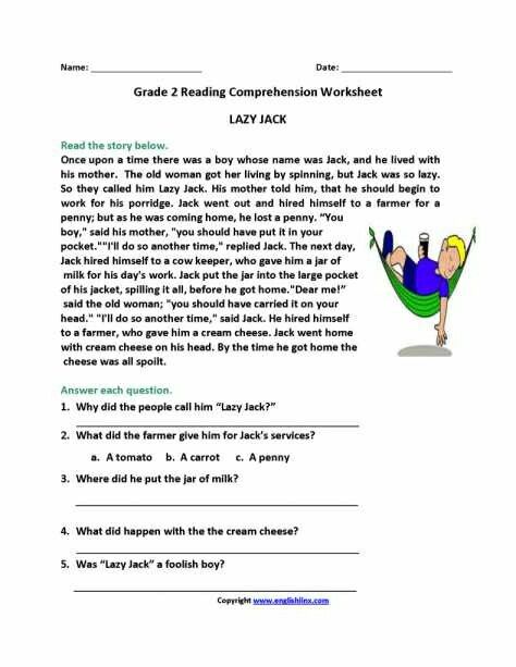 3rd Grade Reading Comprehension Worksheets Pdf
