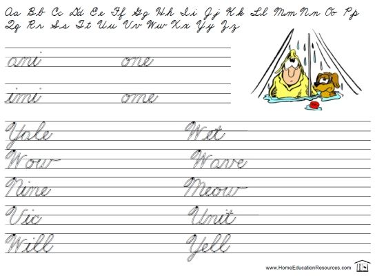 Printable Penmanship Handwriting Practice For Adults