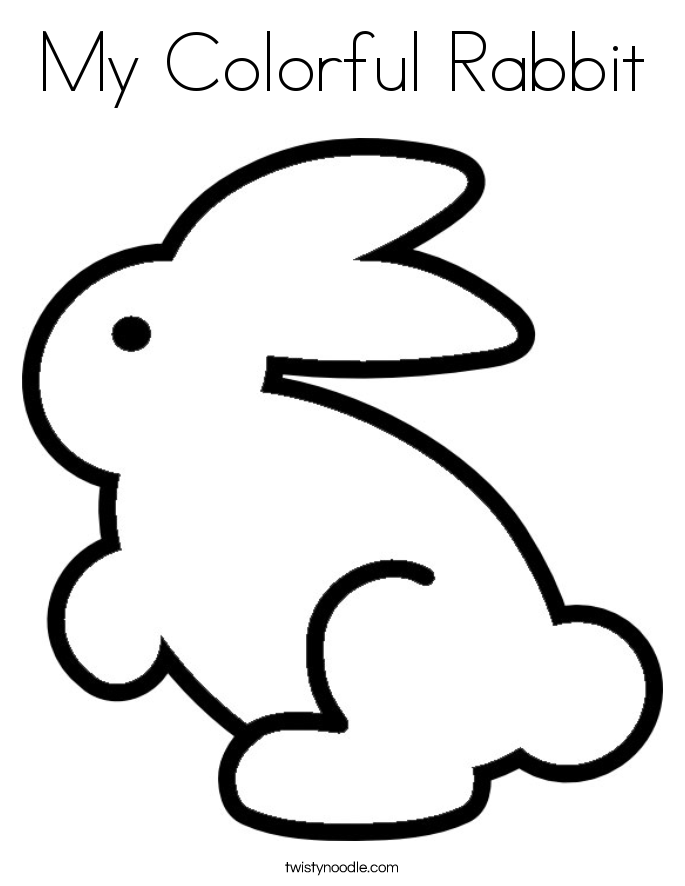 Cute Simple Bunny Coloring Pages