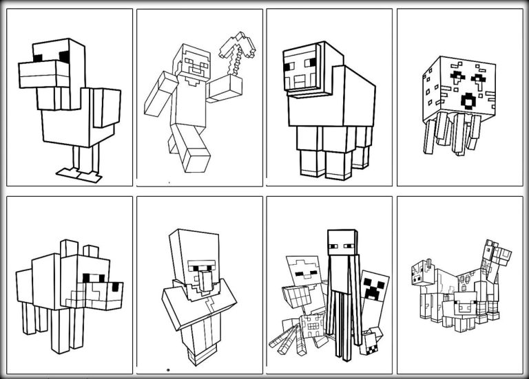 Printable Minecraft Coloring Pages Steve
