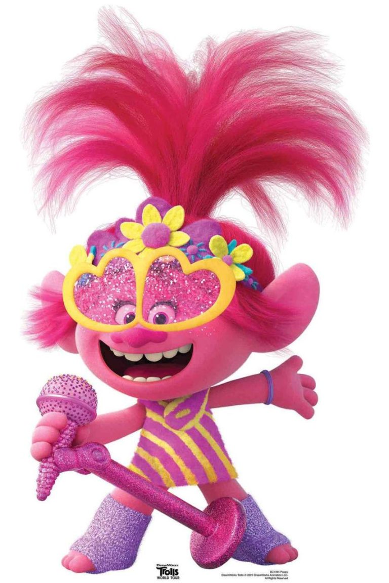 Trolls World Tour Coloring Pages Rock Poppy