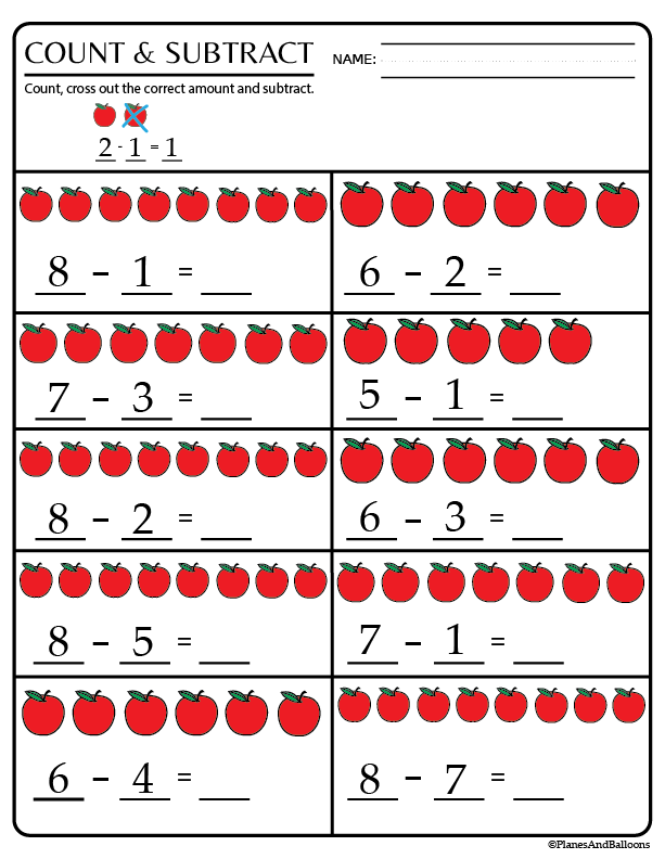 Counting Preschool Math Worksheets Pdf