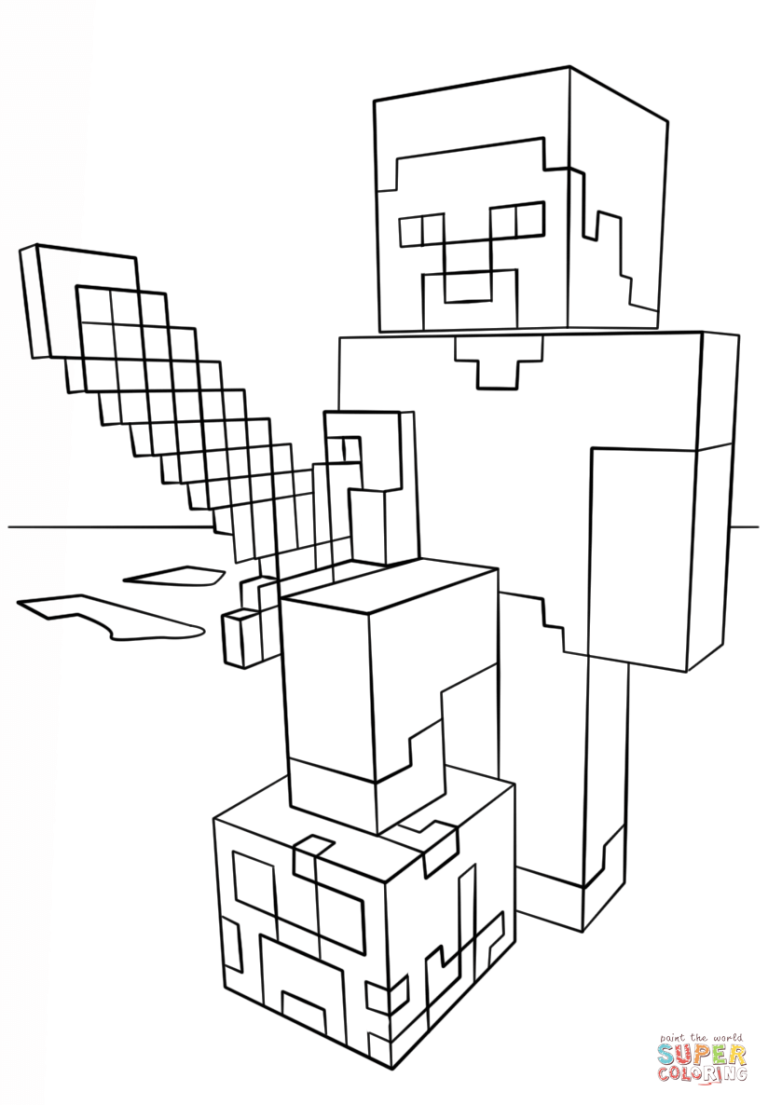 Steve Minecraft Skin Minecraft Coloring Pages