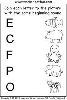 Free Printable Preschool Kindergarten English Worksheets