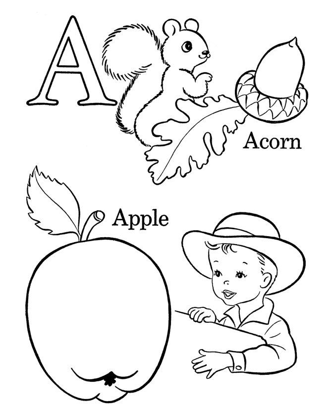 Free Alphabet Coloring Pages For Preschoolers