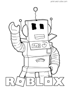 Roblox Character Roblox Coloring Book