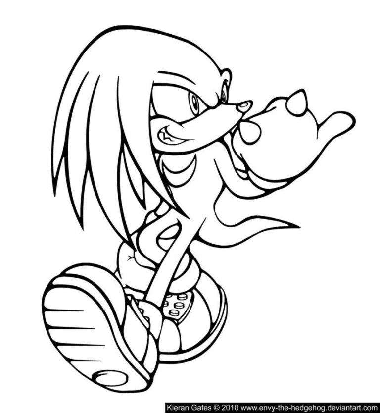 Printable Sonic Tails And Knuckles Coloring Pages