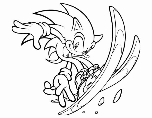 Full Power Sonic Unleashed Super Sonic Coloring Pages