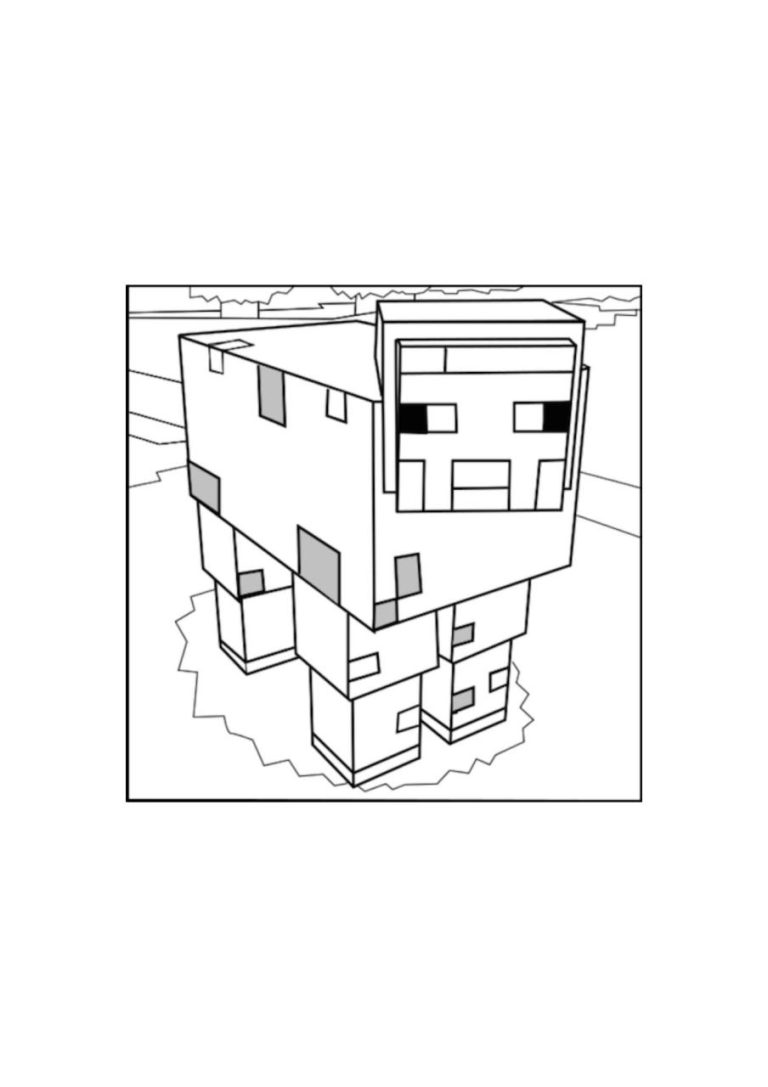 Cute Minecraft Pig Coloring Pages