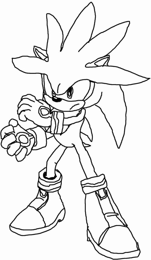 Silver Sonic The Hedgehog Coloring Pages