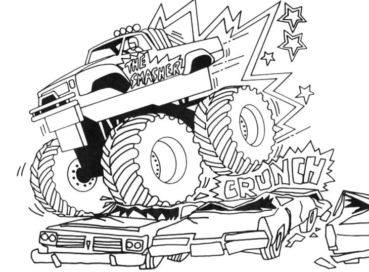 Free Printable Grave Digger Monster Truck Coloring Pages