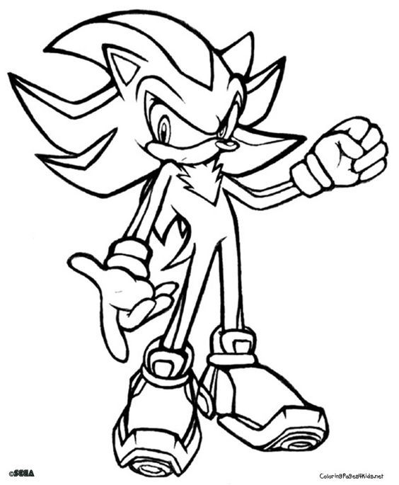 Shadow Free Printable Sonic Coloring Pages