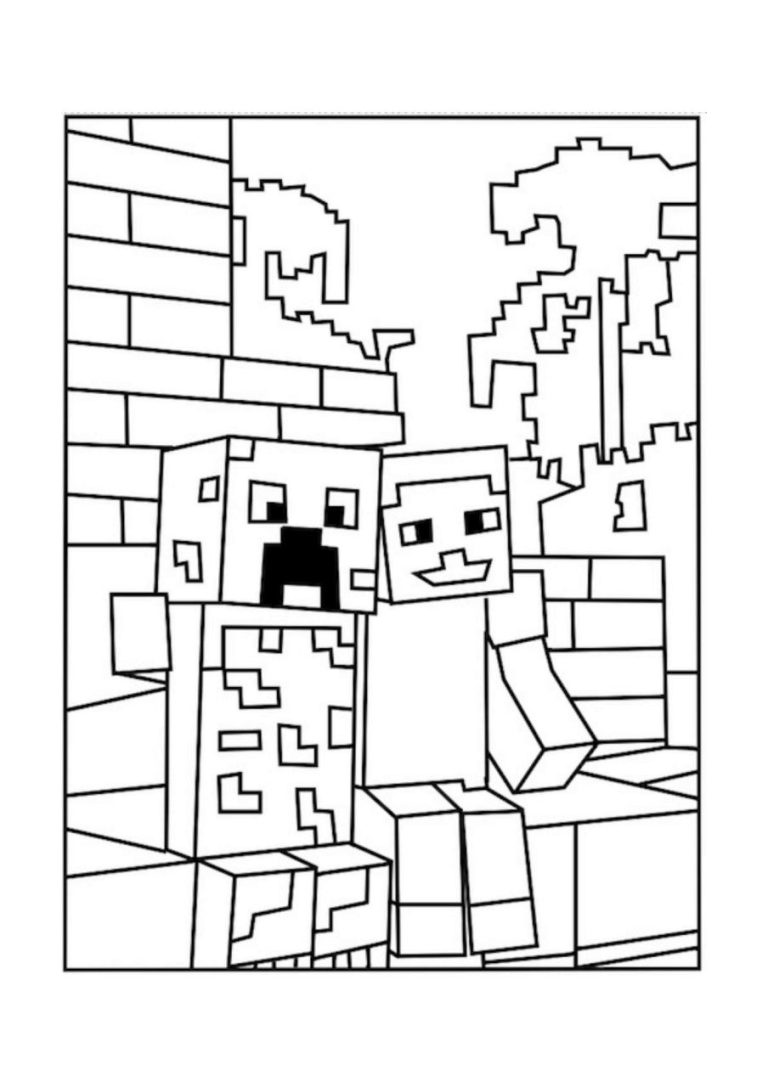 Creeper Minecraft Coloring Pages Printable