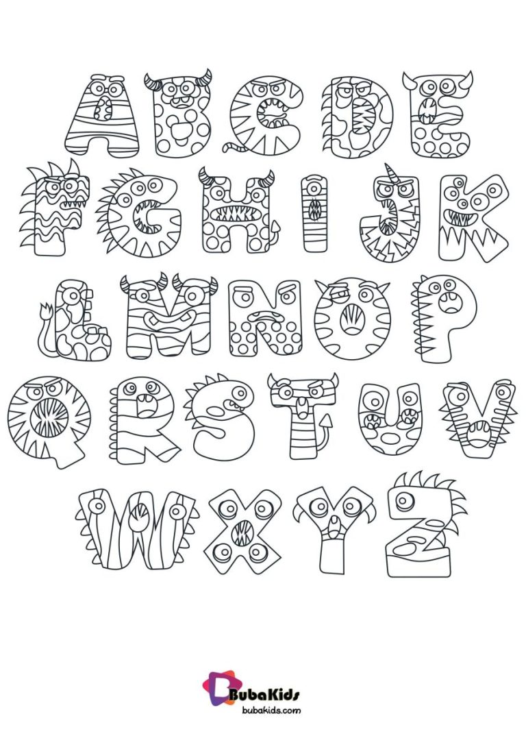 Cute Alphabet Coloring Pages