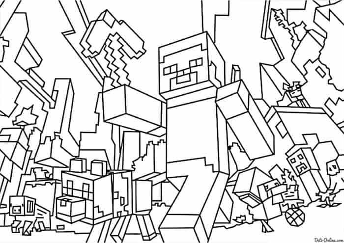 Minecraft Mutant Creeper Coloring Pages