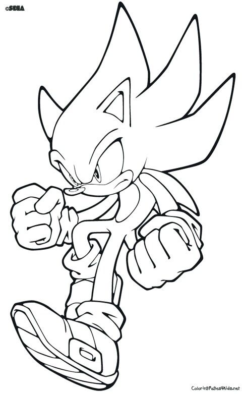 Sonic Unleashed Super Sonic Coloring Pages