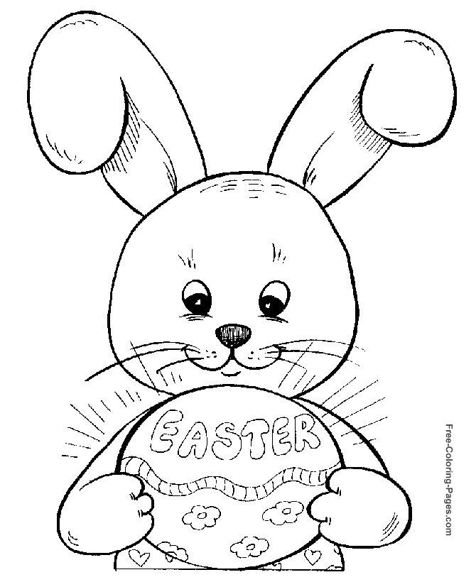 Printable Easter Bunny Face Coloring Pages