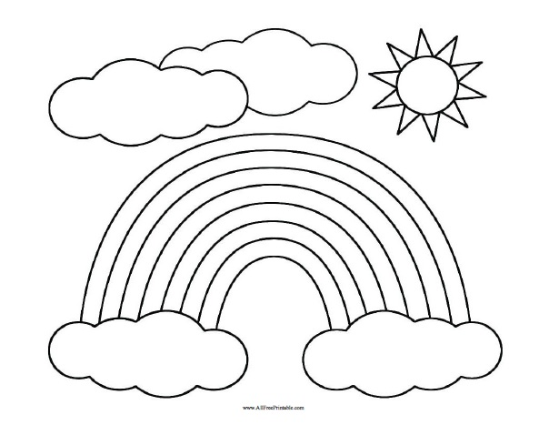 Printable Rainbow Coloring Pages For Adults