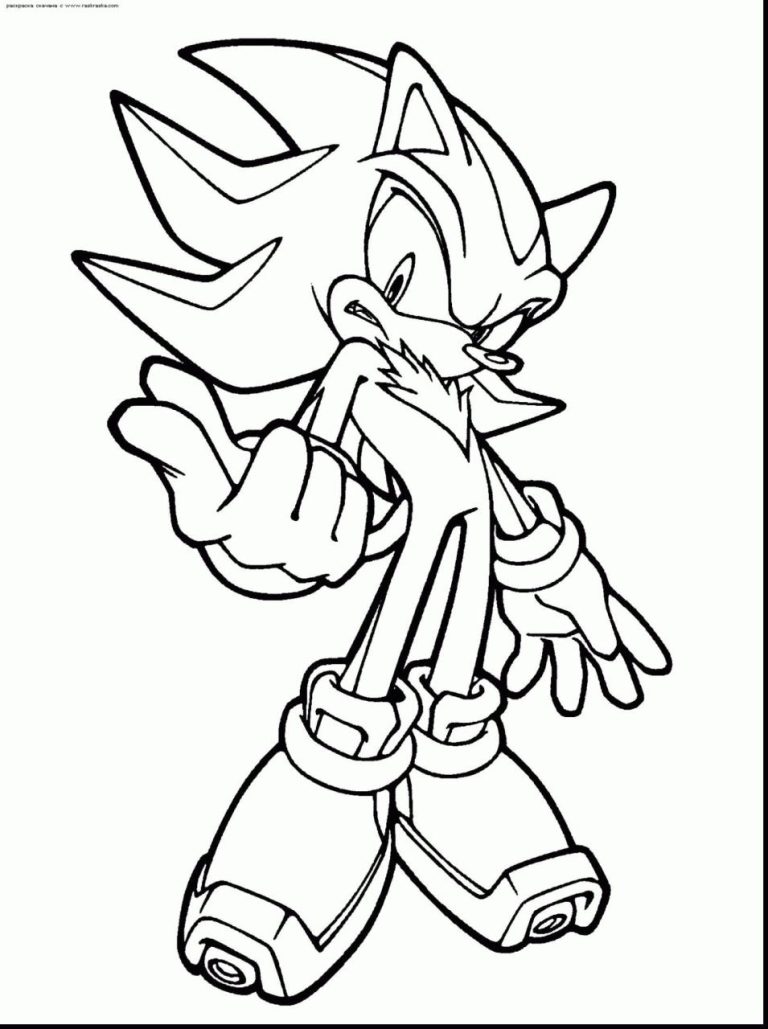 Printable Coloring Book Sonic The Hedgehog Coloring Pages