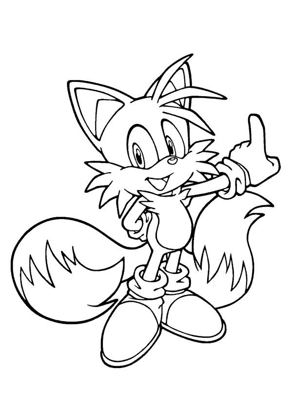 Tails Sonic Coloring Pages Printable