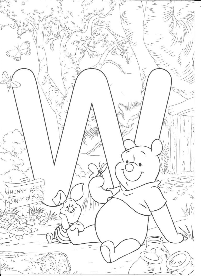 Mickey Mouse Disney Alphabet Coloring Pages
