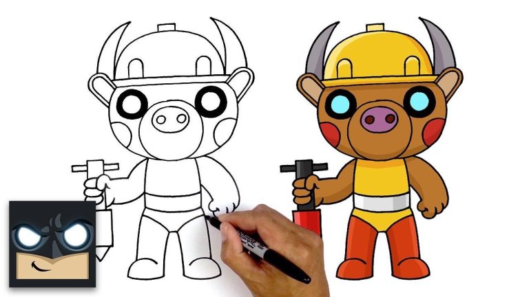 Dino Piggy Roblox Coloring Pages