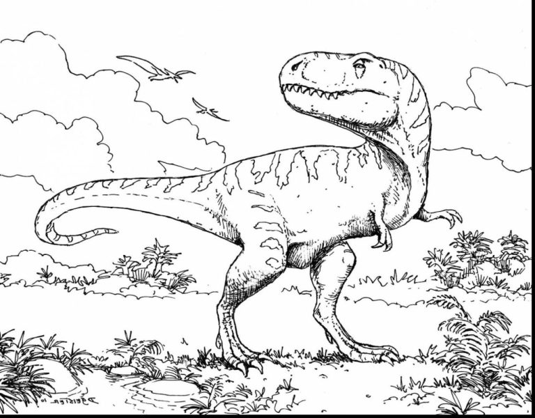 T Rex Printable Dinosaur Colouring Pages