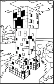 Coloring Sheet Minecraft Creeper Coloring Pages Printable