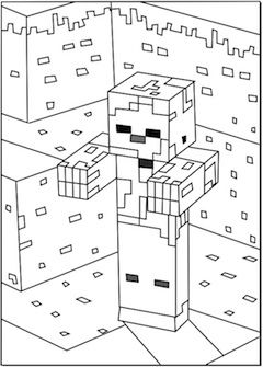 Zombie Minecraft Coloring Pictures