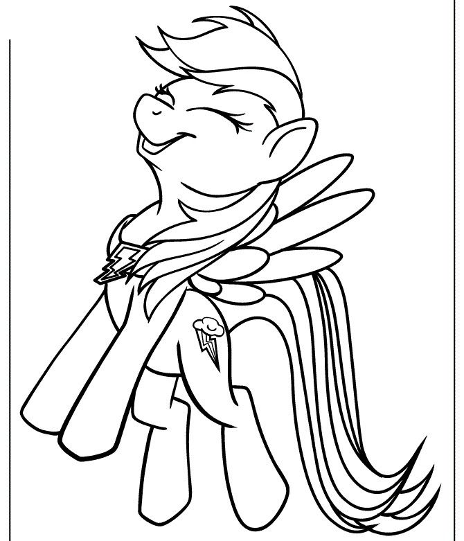 Rainbow Dash Printable Pony Coloring Pages