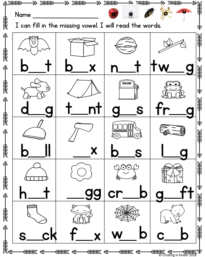 Kintergarden Phonics Kindergarten English Worksheets