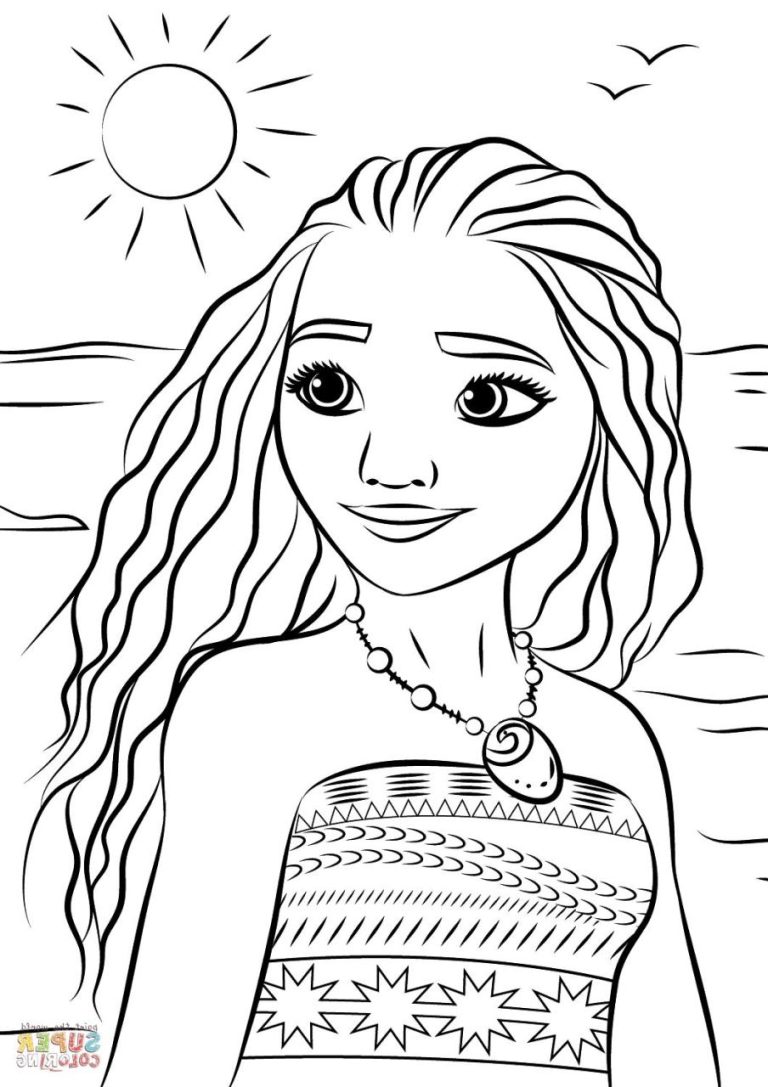 Moana Free Printable Colouring Pages For Kids