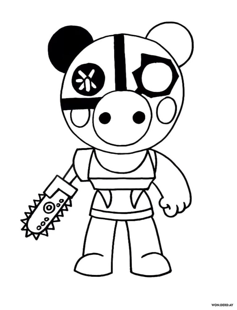 Tiger Piggy Piggy Piggy Roblox Characters Coloring Pages