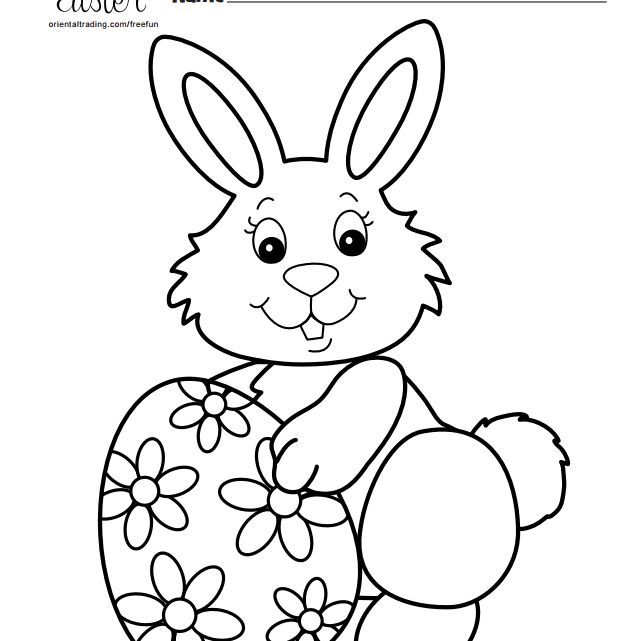 Easter Bunny Colouring In Pictures