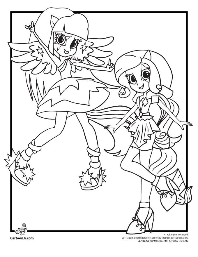Twilight Sparkle My Little Pony Equestria Girls Rainbow Rocks Coloring Pages