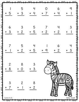 Grade 1 Kindergarten Math Worksheets Subtraction