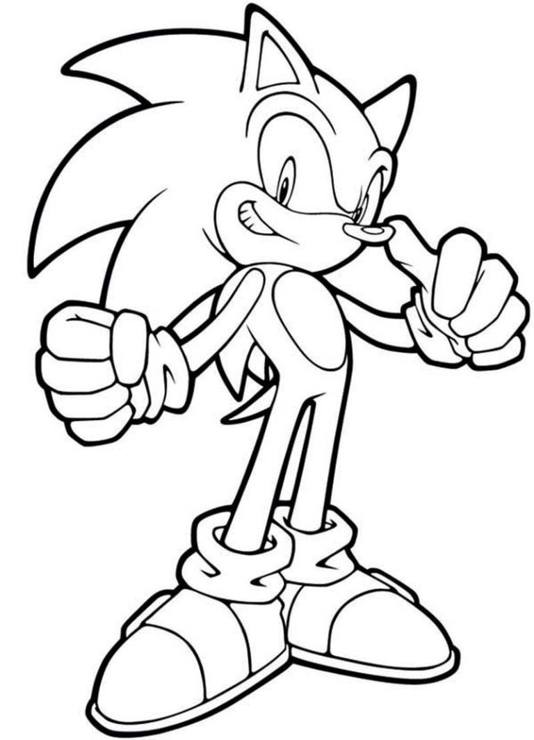 Printable Knuckles Sonic Coloring Pages