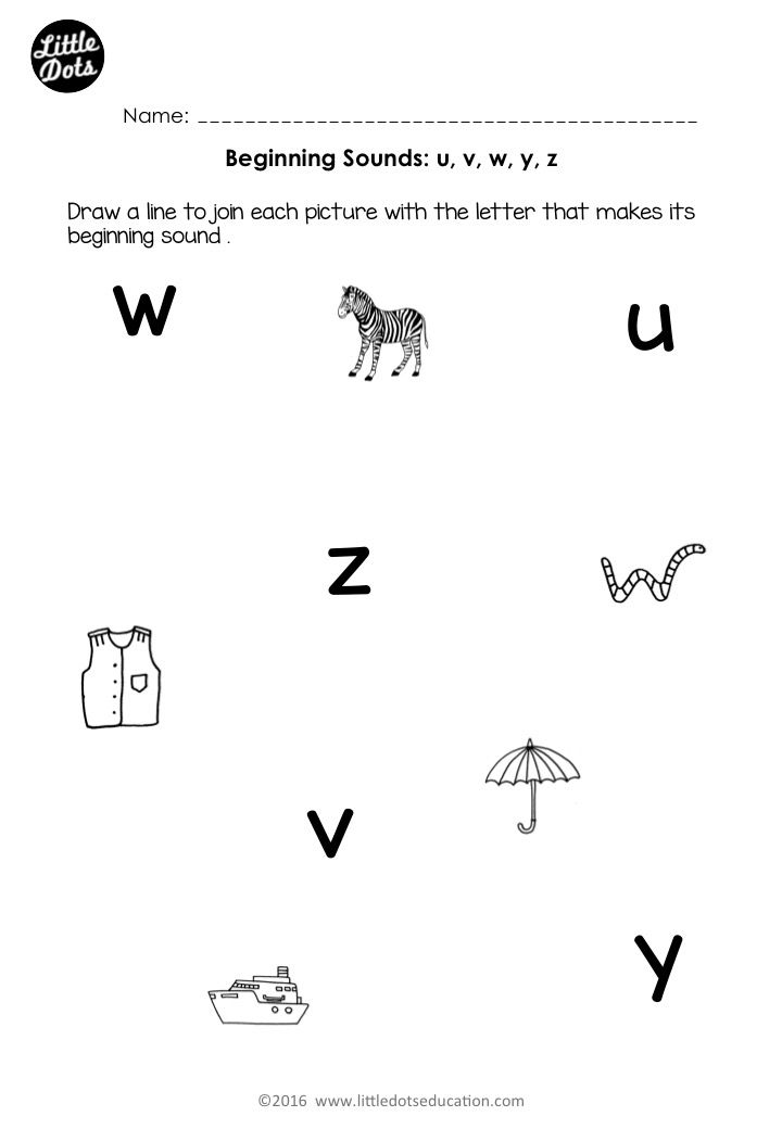Kindergarten Beginner English Alphabet Worksheets