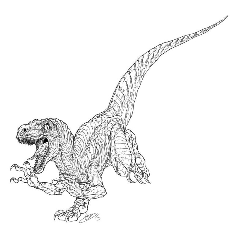 Jurassic World T Rex Coloring Picture