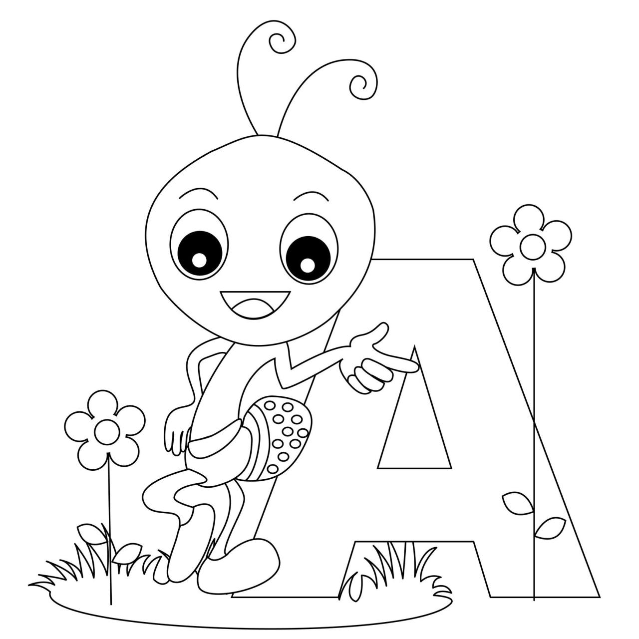Coloring Pages For Kids Alphabet Letters