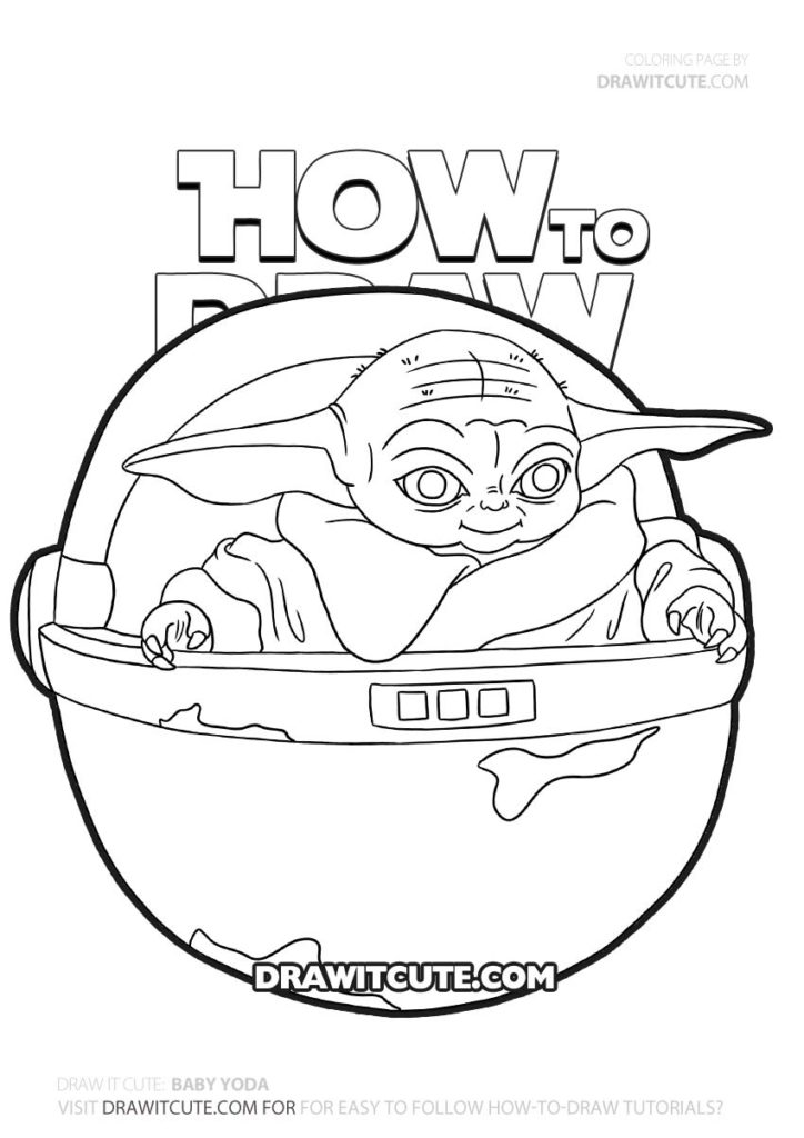 Printable Coloring Book Baby Yoda Coloring Pages