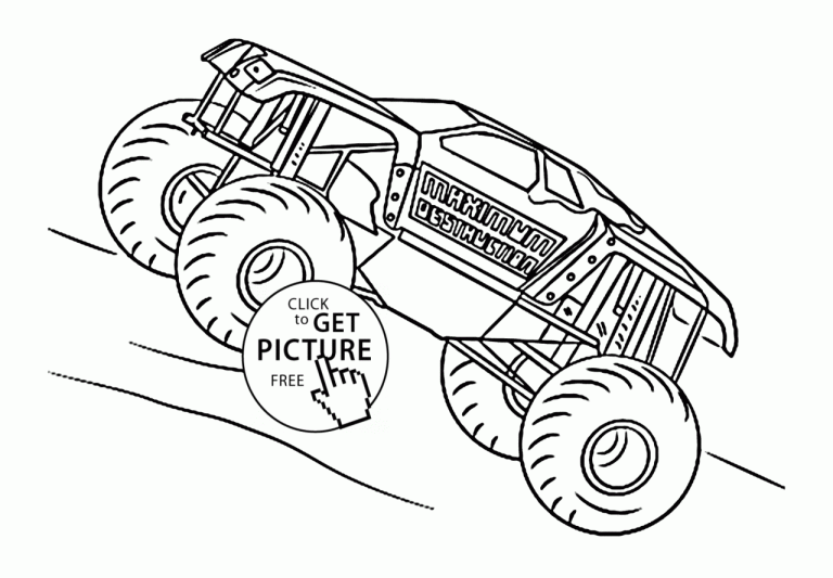 Max D Monster Jam Monster Truck Coloring Pages