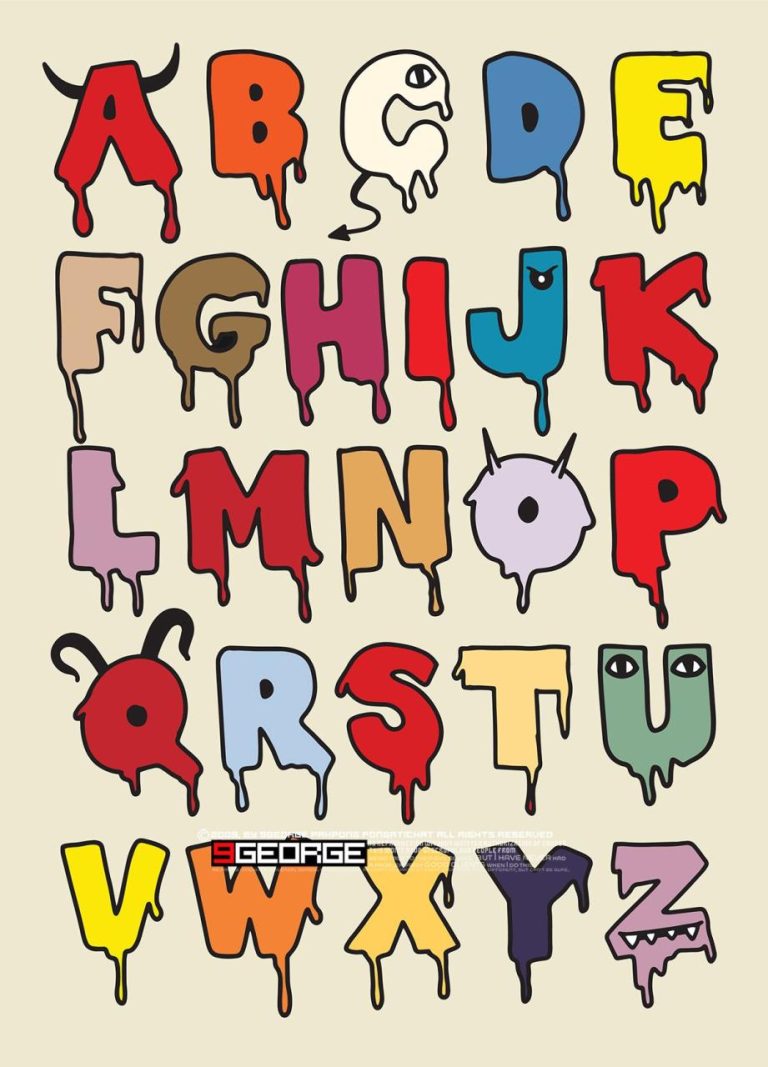Bloody Alphabet Coloring Book Printable Pdf
