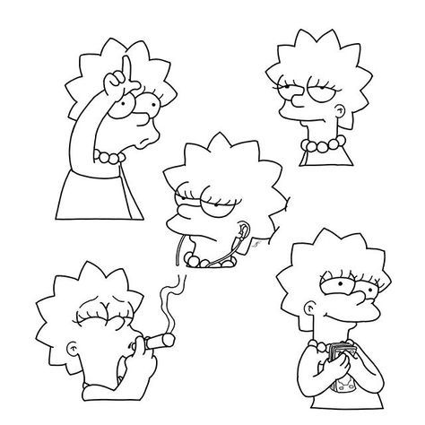 Tumblr Aesthetic Lisa Simpson Coloring Pages