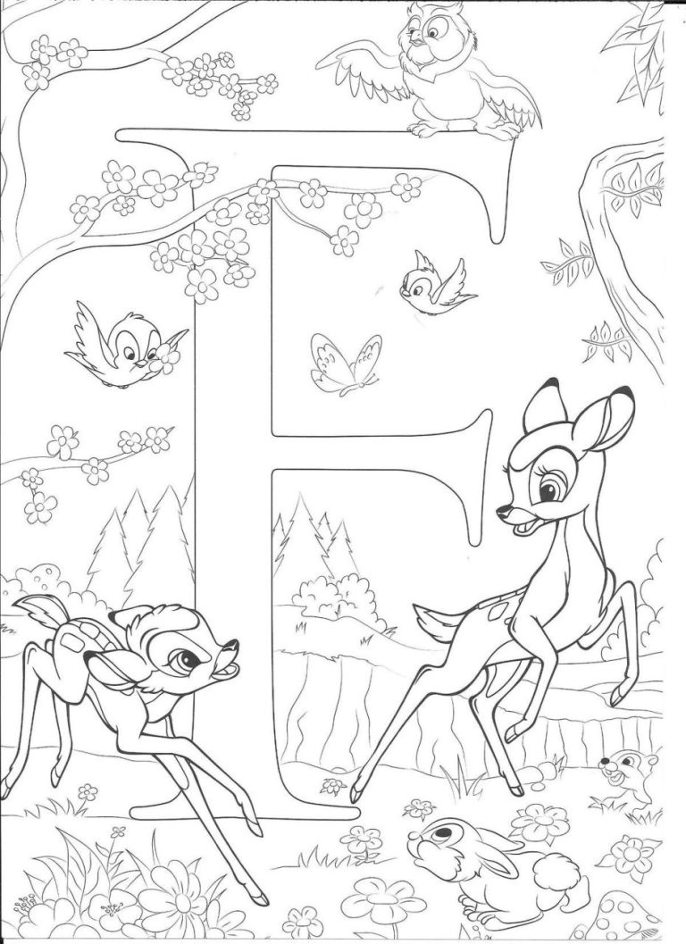 Free Printable Disney Alphabet Coloring Pages