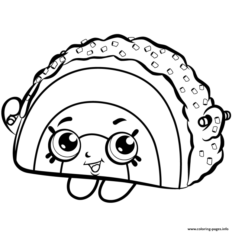 Shopkins Coloring Pages Poppy Corn