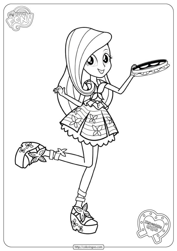 Fluttershy My Little Pony Equestria Girls Rainbow Rocks Coloring Pages