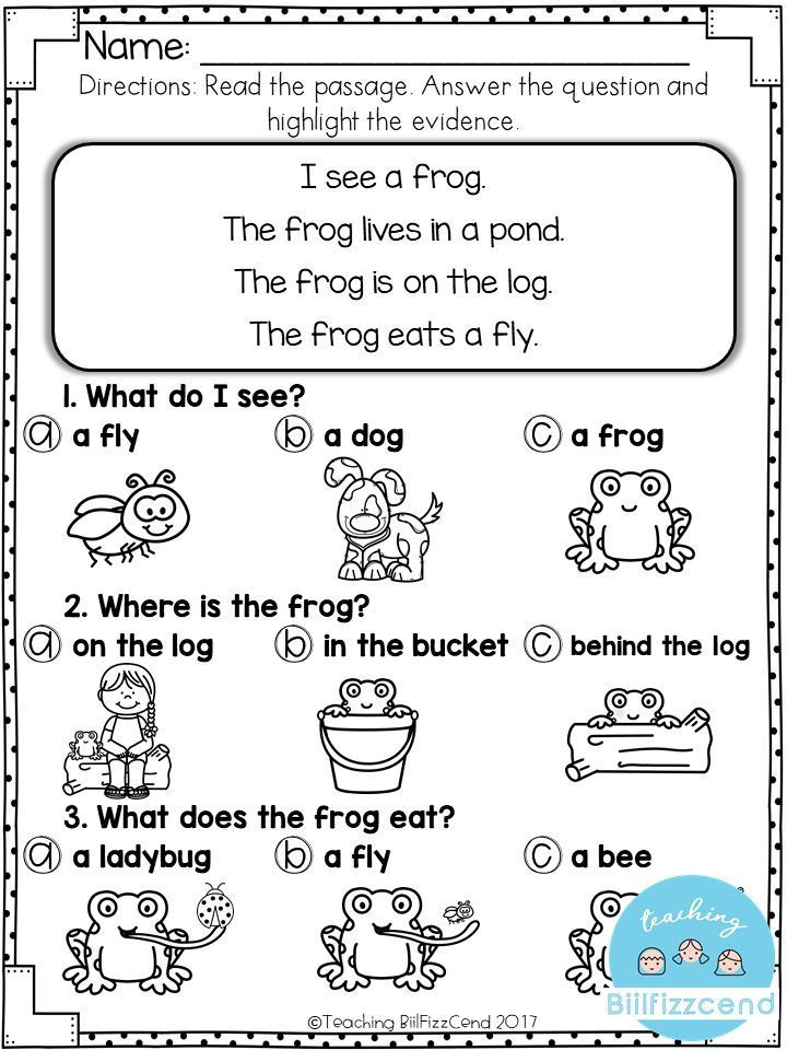 Early Childhood Beginner Kindergarten Reading Worksheets