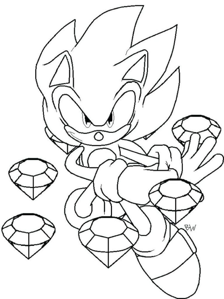 Dark Sonic Coloring Pictures
