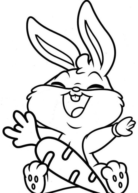 Bugs Bunny Baby Looney Tunes Coloring Pages
